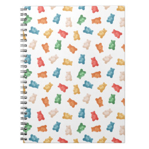 Caderno Espiral Padrão de Ursinhos Gummy