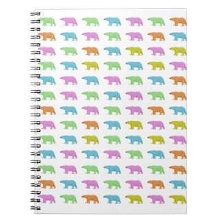 Caderno Espiral Padrão de Urso Polar