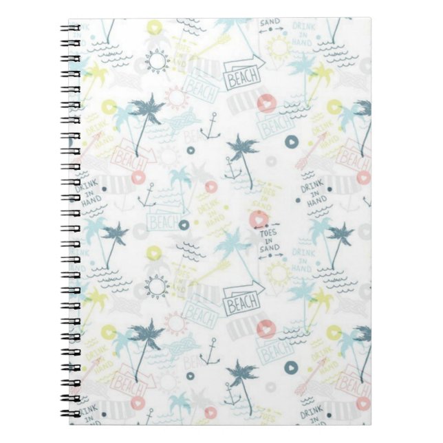 Caderno Espiral Padrão de Verão (Frente)