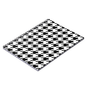 Caderno Espiral Padrão de verificação de houndstooth de pixel de 8