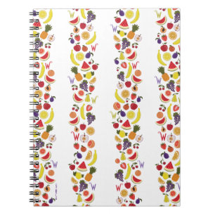 Caderno Espiral Padrão de Wallpaper Willy Wonka Lickable