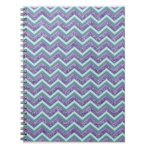 Caderno Espiral Padrão de Zigzag do Ametist Glass