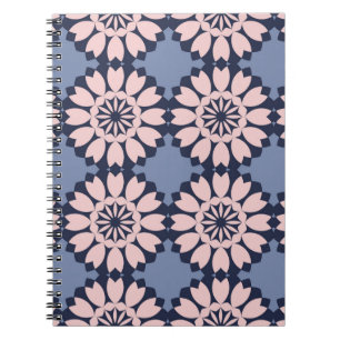 Caderno Espiral Padrão decorativo sem costura, de diferentes geome