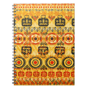 Caderno Espiral Padrão descontínuo tribal