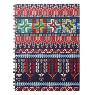 Caderno Espiral Padrão do bordado palestino Motif.