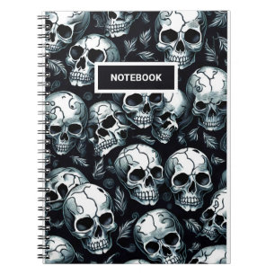 Caderno Espiral Padrão do crânio