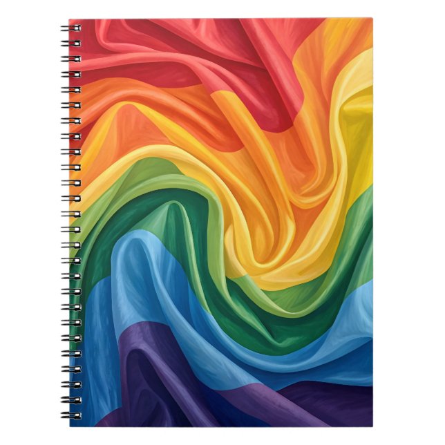 Caderno Espiral padrão do mês do orgulho (Frente)