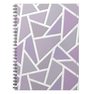 Caderno Espiral padrão do mosaico da lavanda