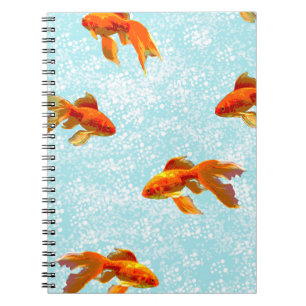Caderno Espiral padrão do peixe dourado