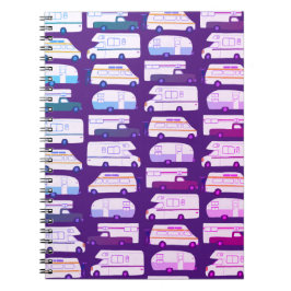 Caderno Espiral Padrão do Reboque do Camping RV da Vanlife