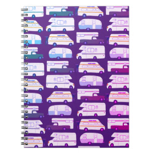 Caderno Espiral Padrão do Reboque do Camping RV da Vanlife