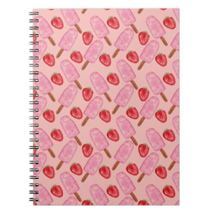 Caderno Espiral padrão do sorvete Padrão do lombo pirulito 1