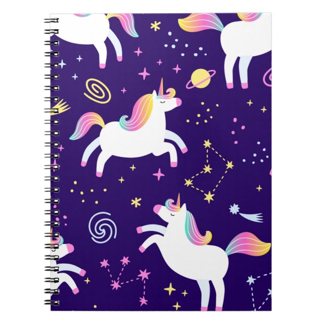 Caderno Espiral Padrão do Unicorn Fan Club  (Frente)