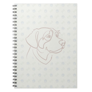 Caderno Espiral Padrão Dourado Retriever