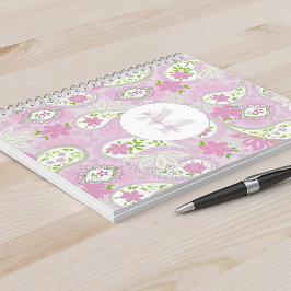 Caderno Espiral Padrão Elegante de Impressão de pré-disquete Rosa-