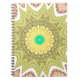 Caderno Espiral Padrão étnico Africano ouro YELLOW