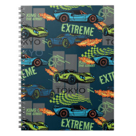 Caderno Espiral Padrão Extremo de Corrida de Rua de Tóquio