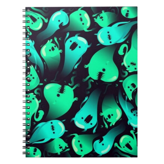 Caderno Espiral padrão fantasma (Frente)