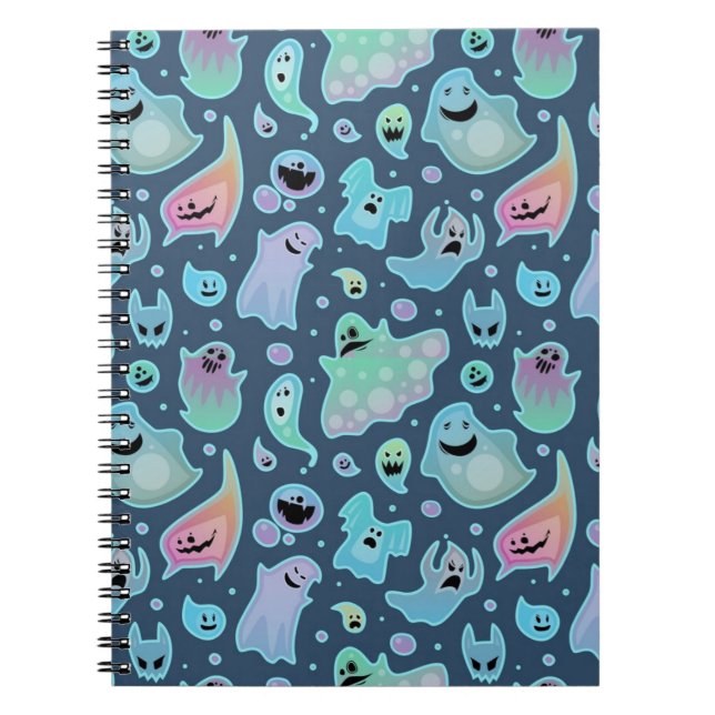 Caderno Espiral padrão fantasma (Frente)