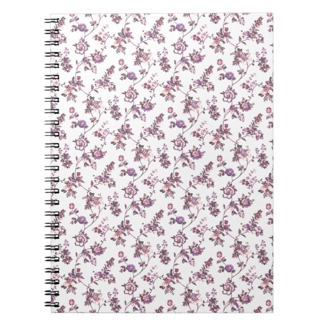 Caderno Espiral Padrão Floral (Frente)