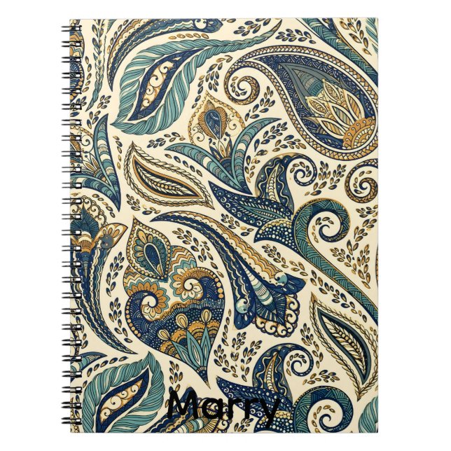 Caderno Espiral padrão floral (Frente)