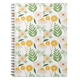 Caderno Espiral Padrão Floral