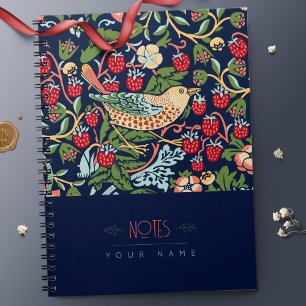 Caderno Espiral Padrão Floral Art Nouveau de William Morris Lily N