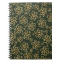 Padrão Floral da Floresta com Filigrana de Papel