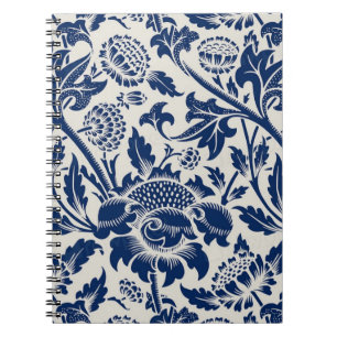 Caderno Espiral Padrão floral de crisântemo