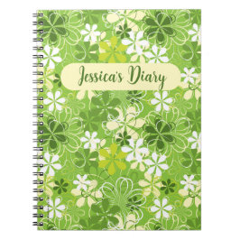 Caderno Espiral Padrão Floral de Daisy Ilustração Córnica Colorida