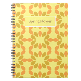 Caderno Espiral padrão floral de primavera floral