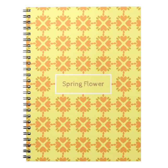 Caderno Espiral padrão floral de primavera floral (Frente)
