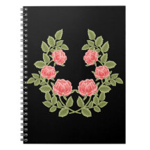 Padrão Floral de Rosas Rosa Empoeirado Vintage - R