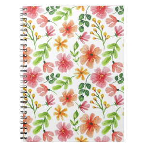 Caderno Espiral Padrão Floral Flor-69677