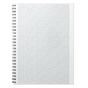 Caderno Espiral Padrão Floral Geométrico Cinza Claro