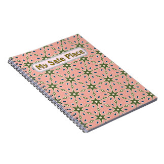 Caderno Espiral “Padrão Floral Geométrico Suave | Cura e Atenção P