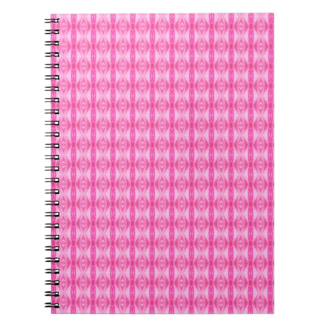 Caderno Espiral Padrão floral rosa (Frente)