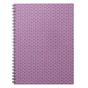Caderno Espiral Padrão floral roxo de Vintage Dianthus Barbatus