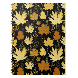 Caderno Espiral Padrão floral sem costura
