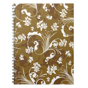 Caderno Espiral Padrão floral sem costura. abstrato,arte,fundo,b