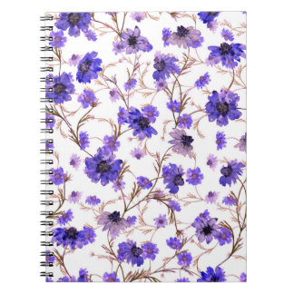 Caderno Espiral Padrão floral sem costura com flores marigdold