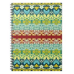 Caderno Espiral Padrão floral sem costura ornamental