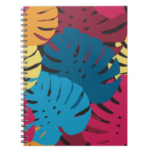Caderno Espiral Padrão floral sem soldadura. Fundo da luz brilhant