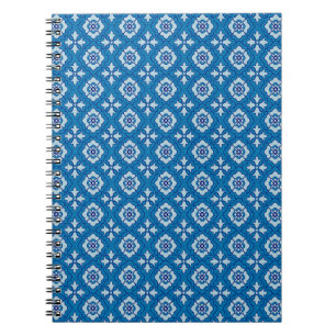 Caderno Espiral Padrão floral sem soldadura, fundo no art nouveau