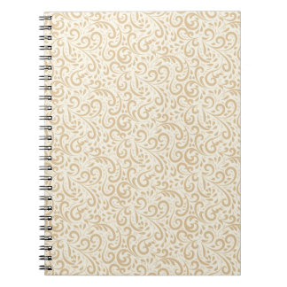 Caderno Espiral Padrão floral vítreo desenhado à mão