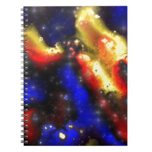 Caderno Espiral padrão fractal plasmático