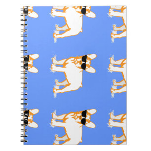 Caderno Espiral Padrão francês Buldogue