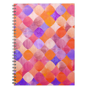 Caderno Espiral padrão geométrico de abstrato glitter