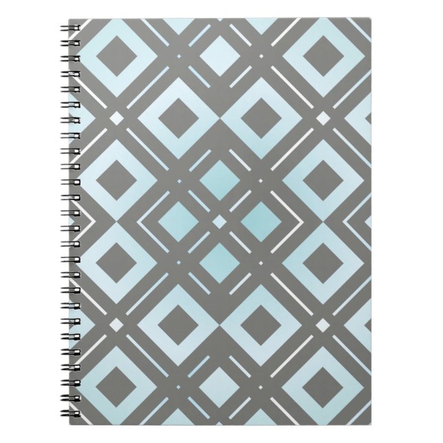 Caderno Espiral Padrão Geométrico de Kamelia 9 (Frente)