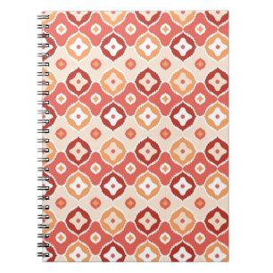 Caderno Espiral padrão geométrico do Ouro ikat